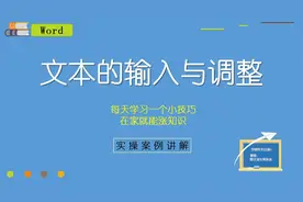 Word文本输入与调整，零基础教学课程，初学小白来学习一下！