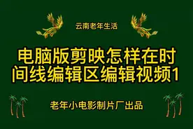 电脑版剪映怎样在时间线编辑区编辑视频1