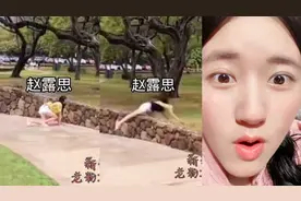 被曝抓鸟绊倒，赵露思急得怼脸拍视频否认：我端庄文静干不出这事