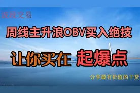 周线主升浪OBV买入绝技，一招抓主力起爆点，从此不怕主力洗盘视频封面