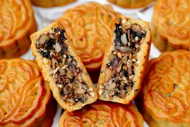 独特五仁月饼馅，打破传统不用粉，只要加它，油润香甜再也不干硬