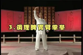 3调理脾胃臂单举 《八段锦》分段演示真人详解学习视频