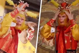 爷青回！62岁六小龄童再现孙悟空造型，演完立马整理头套好敬业视频封面