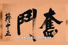 蒋介石的书法作品，造诣深厚、功底扎实，让大多数书法家汗颜！视频封面