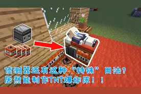 我的世界：侦测器的“特殊”用法你知道吗？还能制作TNT爆炸床！
