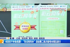 4000个补贴名额！“彩云购车补”活动第二批次摇号本周五进行视频封面