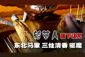 稻草人被人施法，东北马家三炷香驱魔，画中女子怨魂盼郎归视频封面