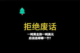 一吨黄金和一吨美元，应该选择哪一个呢？视频封面
