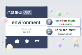 色彩单词记忆-environment-自然拼读词根词缀-高中四级六级单词