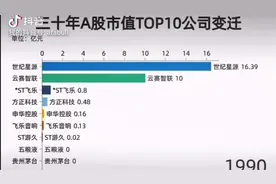 A股三十年，市值Top10公司变迁——祝深交所成立30周年。视频封面