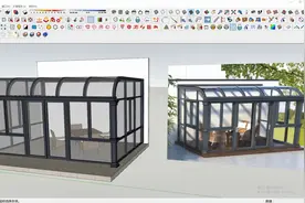 SketchUp教程：15分钟SU课，带你学会阳光房从建模到渲染全过程