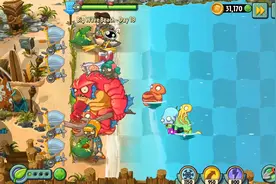 植物大战僵尸2：植物被章鱼包住无法攻击，巨人僵尸攻过来了