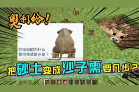 我的世界老玩家才知道的冷知识，把砂土变成泥土需要几步？视频封面