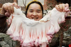 手把手教你翻小肠，苗大姐边吃小肠边喝酒，初恋又回来了