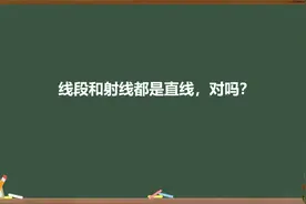 线段和射线都是直线，对吗？视频封面