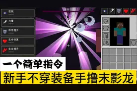 我的世界一个简单指令，让你直接无敌，不穿装备空手秒杀末影龙！