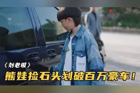 熊娃拿石头划豪车！被车主当场抓获，谁料他竟是老板小孩！影视视频封面