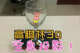 你敢信？张国伟利用高脚杯做成了全息投影！帅小伙实测！