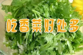 吃香菜好处大，可开胃消食，增强身体抵抗力