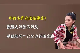 乡村小乔月收益曝光？普通人可望不可及，难怪能凭一己之力养全村