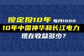 炒股无技术只会无脑定投中国神华和长江电力，10年会收获多少？视频封面
