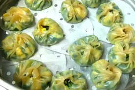 手把手教你做韭菜鸡蛋水晶包子，薄皮大馅，不用发面元气美食大PK