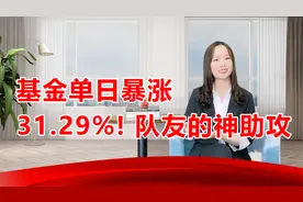 基金单日暴涨31.29%！队友的神助攻视频封面