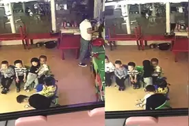 笑翻！女童幼儿园刚开学，搂脖猛亲隔壁男孩，逗笑正看监控的家长视频封面