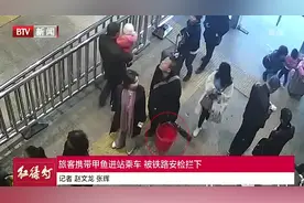 男子携带甲鱼进站，刚过安检，就被铁路工作人员及时拦下
