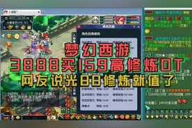 梦幻西游：3888买的159高修炼DT号，是不是光BB修炼就赚到了视频封面