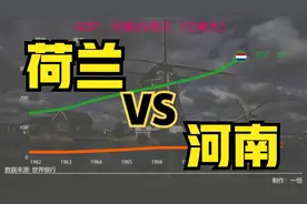 1960-2021荷兰和河南生产总值变化，网友：两兄弟齐头并进