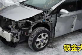 俄罗斯亚瑟大神修复丰田普锐斯事故车，钣金28小时完工喷漆七天视频封面