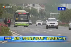 岳阳：交通违法“随手拍” 最高奖励500元