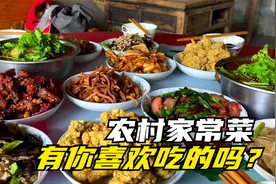 家里来客人，老妈准备一桌农家菜，满满的家乡味，看看都有什么菜视频封面