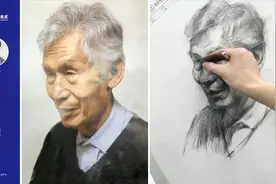 杭州画室言志美术王红方素描头像（男老年）视频封面
