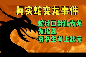 真实蛇变龙事件，修行千年讨口封成功，龙报恩，助穷书生考上状元