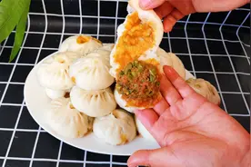 豆角馅包子原来这么好吃，调馅方法教给你，松软多汁，5个不够吃