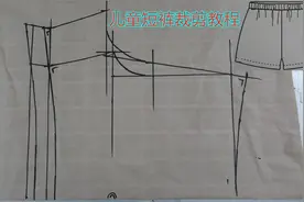 小孩子休闲短裤的裁剪方法，腰上皮筋，适合1米2身高的儿童穿着