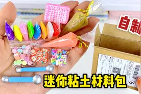 自制迷你粘土材料包，方法超简单，配上迷你快递箱真的太可爱了！视频封面