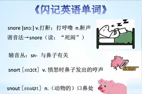 《闪记高考3500词》— snore 打鼾；打呼噜
