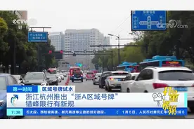 速看！浙江杭州推出“浙A区域号牌”，错峰限行有新规|第一时间视频封面