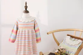 毛儿手作【第M514期】棒针编织扁带线彩虹糖儿童连衣裙视频教程