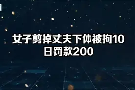 残忍!湖北襄阳女子剪掉丈夫下体，被拘留10日罚款200元，警方回应