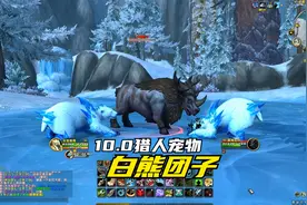 魔兽世界猎人10.0新宠物，雪白带有冰霜特效的熊，必抓必抓必抓