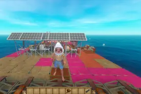 [小胖Raft木筏MOD版]今日MOD带上鲨鱼头后下水免鲨鱼咬