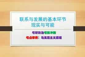 考研政治冲刺考点带背（十六）：现实与可能视频封面
