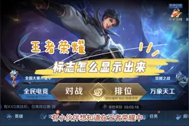 王者荣耀标志怎么显示出来