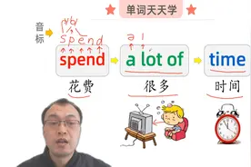 英语零基础入门，英语单词教学，I spend a lot of time