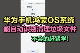 华为手机鸿蒙OS系统，能自动识别清理垃圾文件，不会的赶紧学！