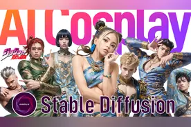JoJo立真人cos！但这次是AI StableDIffusionControlNet细节刻画视频封面